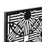 Glitzhome® 6ft. Black Galvanized Steel Floral Room Divider